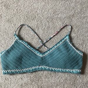 XL crocheted bikini top